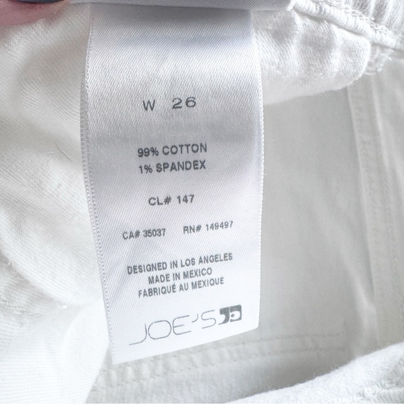 Joe's Jeans The Scout Mid Rise Tomboy Cropped White  Distressed Jeans - Picture 11 of 12